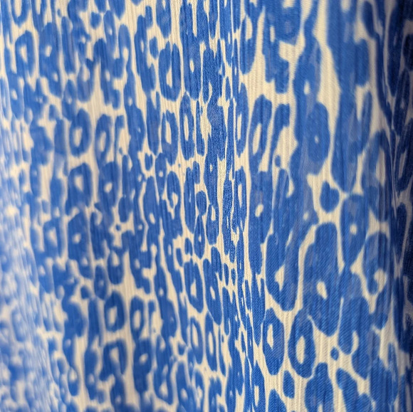 Kenneth Cole Reaction Blue White Swim Cover Up Embroidered Cut Outs Woman Small - Picture 9 of 10